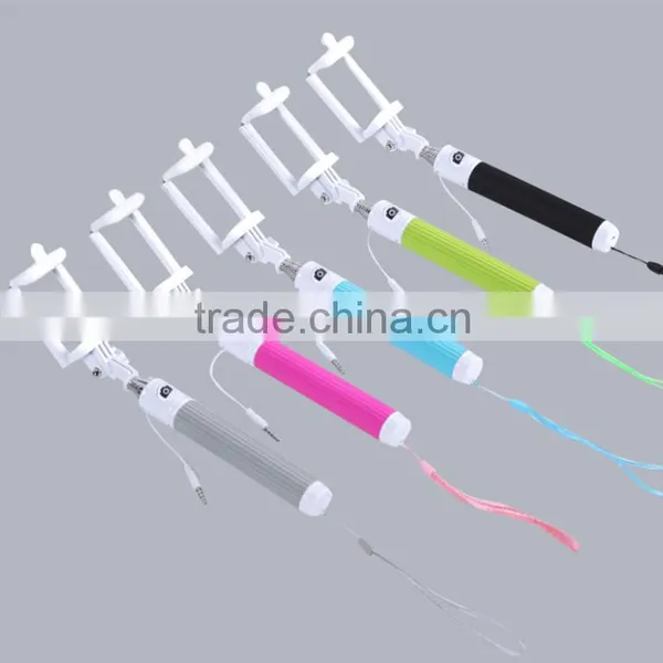 Mini Self-pole Monopod Selfie Stick With Cables photo-3