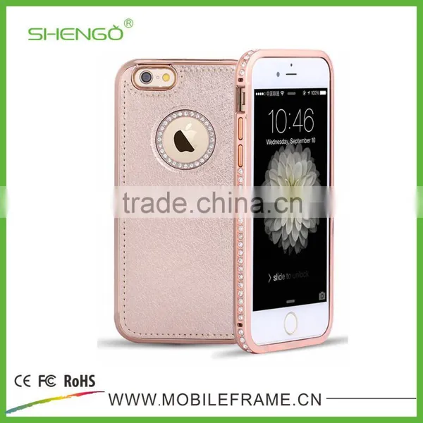 Shengo Crystal With PU Leather Case for IPhone 6 photo-5