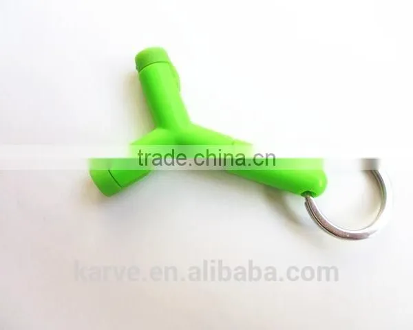 2014 High Quality 3.5mm Optical Audio Splitter Keychain Dual Audio Splitter for Cellphone photo-3