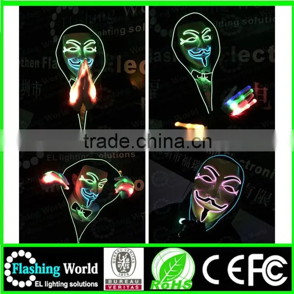 China Factory OEM High Quality Factory Wholesale Factory Wholesale Lime Green el Lighting Glasses photo-3