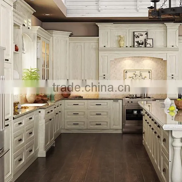 Latest European Style Solid Wood Apartment Kitchen Cabinet Units photo-4