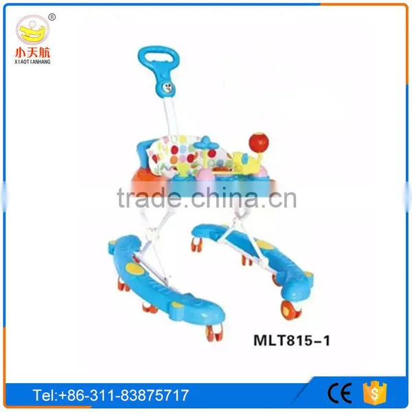 Comfort Softextile Rotating Baby Walker for Sale/baby Trolley Walker With Caster 8 Swivel Wheel photo-2