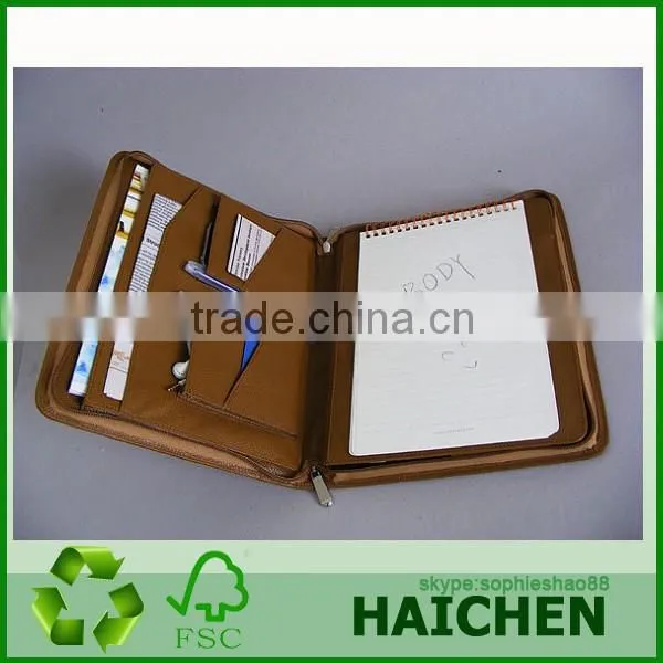 Light Khaki Grain Leather Zipper Case For Tablet photo-2