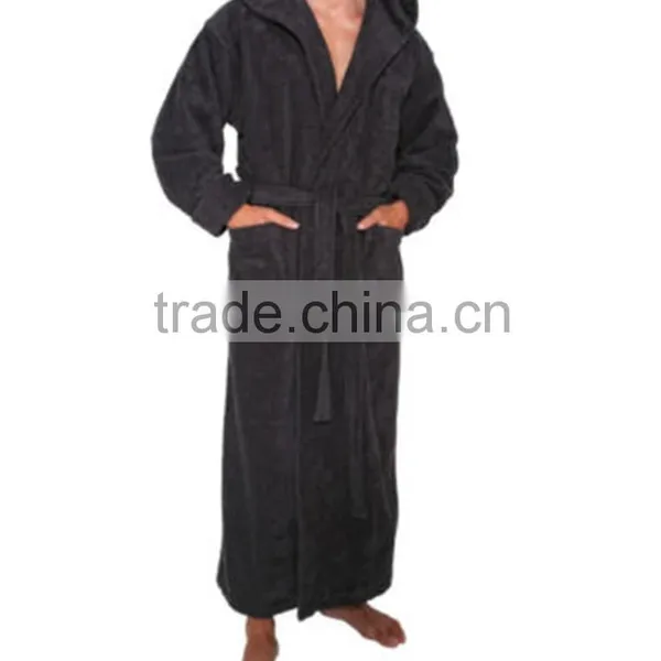 Wholesale Warm Winter Mens Turkish Cotton Terry Spa Robe With Hood photo-2