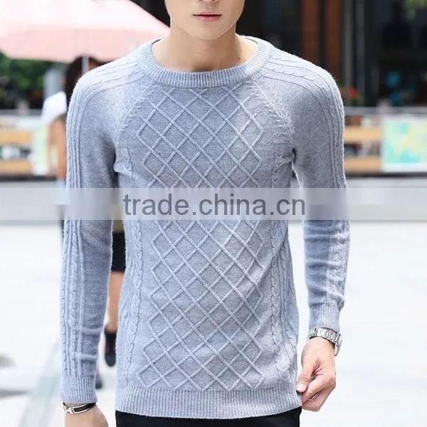 South Korean Fashion Men's Sweaters 2015 Sets New Round Collar for Multi Color Men Sweater photo-5
