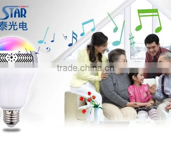Portable 4.0 Speaker Smart LED Bulb Audio RGBW