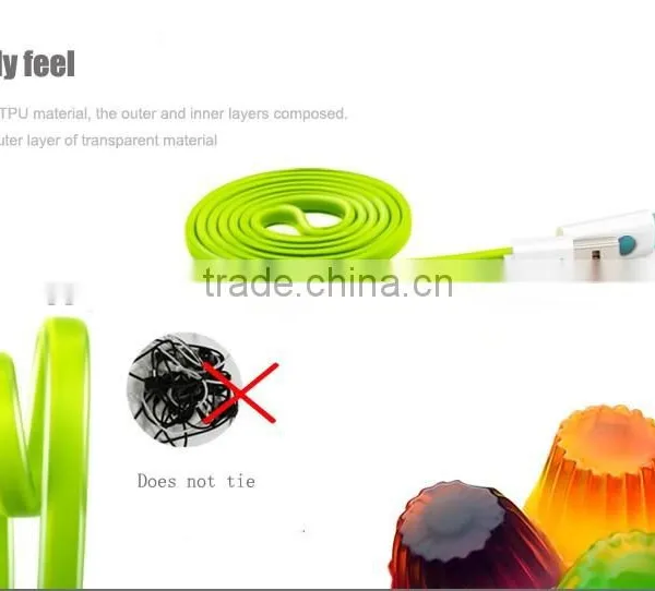 Colorful Transparent Jelly Wholesale for Iphone Usb Cable photo-2