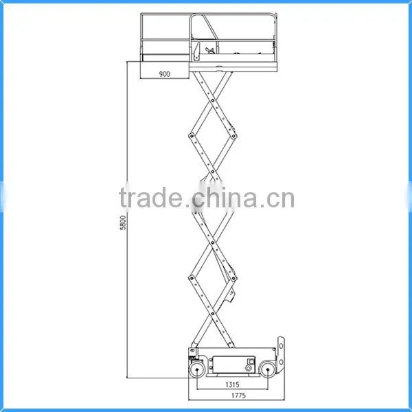 SINOBOOM 6M Scissor Lift Table Self Propelled Scissor Lift/hydraulic Scissor Lifts photo-3