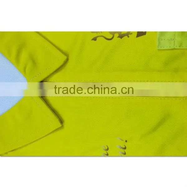 Custom New Design Yellow Sublimation Zipper Polo Shirt Supplier's Choice photo-3