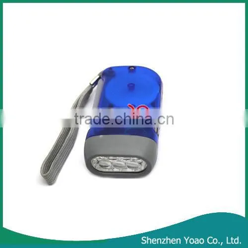 Wholesale Dynamo Crank LED Flashlight Torch