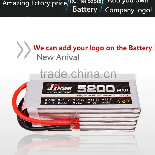 Add Your Logo!!! 11.1v 5200mah Lipo-Battery for RC Airplane With Long Battery Life