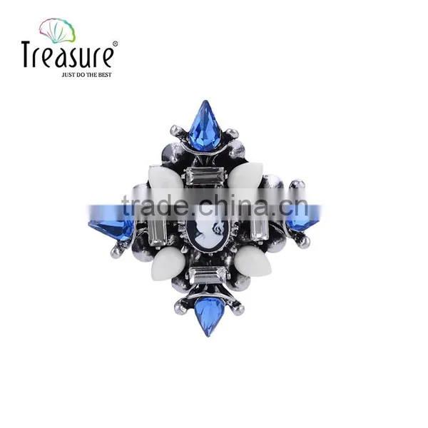 Vintage Jewelry Mix Color Geometric Resin and Rhinestone Brooch Jewelry photo-2