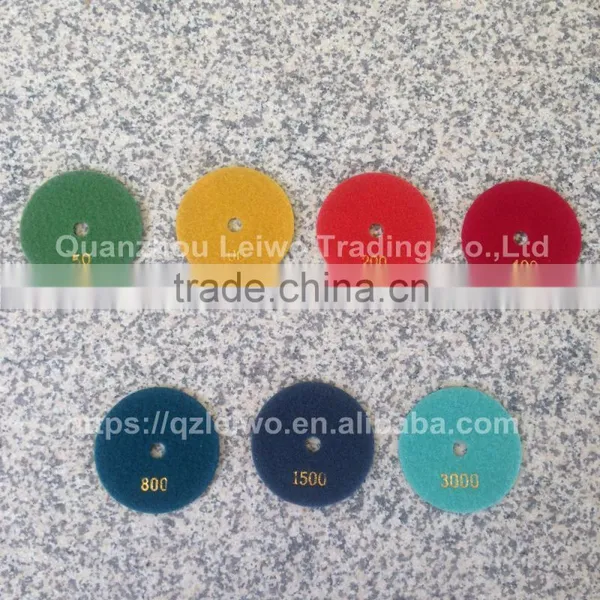 Dry Polishing Pad 4 inch Granite Marble Polishing Diamond Circle Wheel Soft Abrasive Disc Stone Diamond Tools Pad To Polish