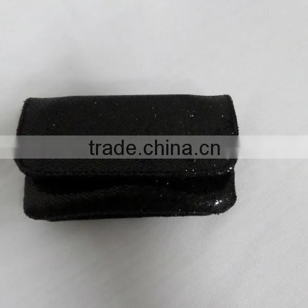 2015 Fashion Black Glitter Cosmetic Bag photo-2