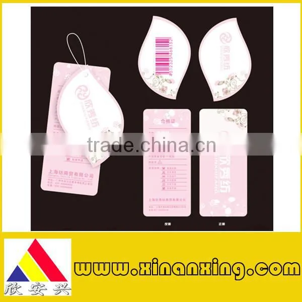 Full Color Printing Art Paper Tags Finish with Matt Lamination(Clothing & Toy)