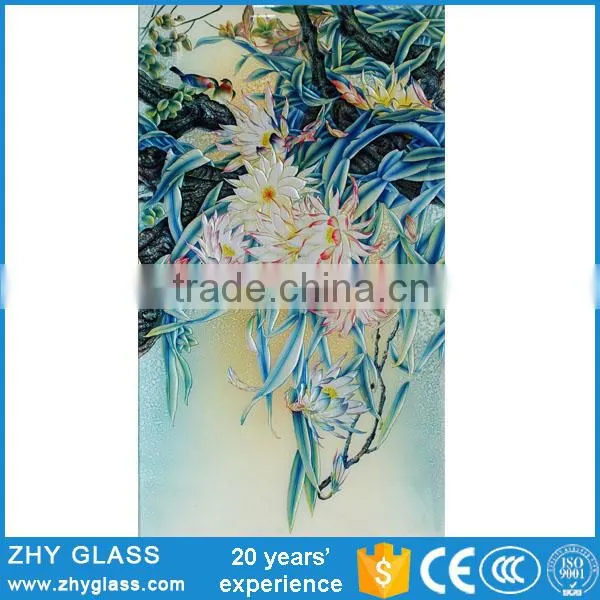 Custom Design Laminated Fusing Latest Glass Painting Designs photo-3