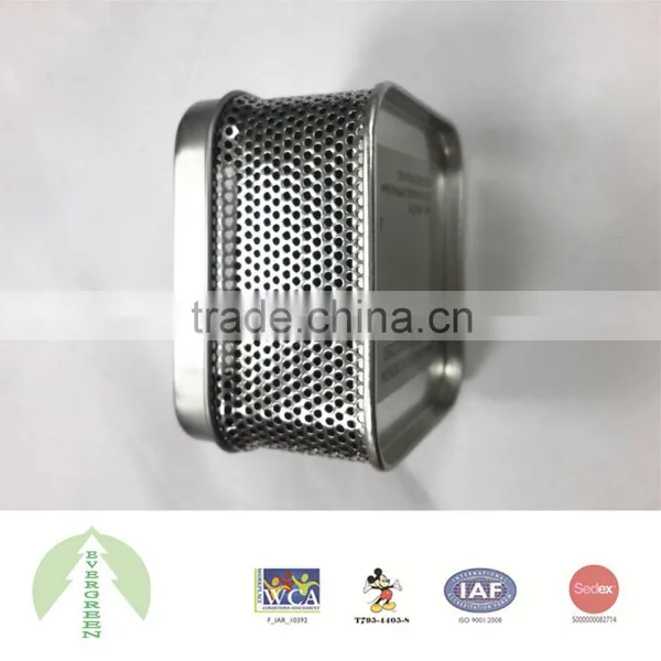Square Mesh Tin Box With Lift-off Lid, Good Quality photo-4