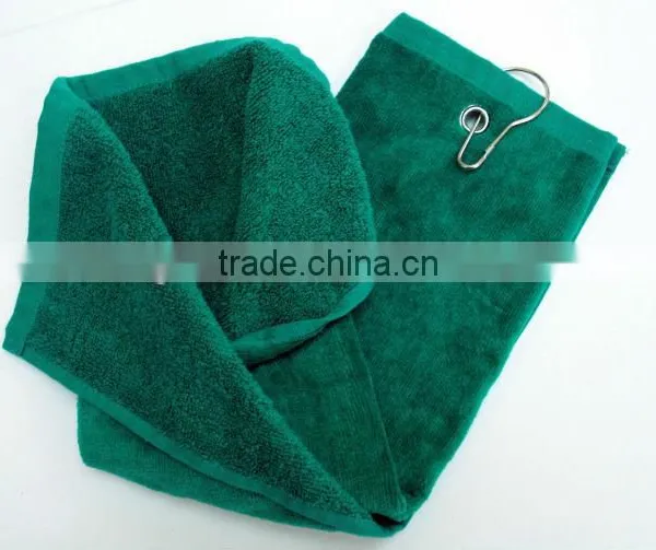 100% Cotton Terry Velour Golf Towel