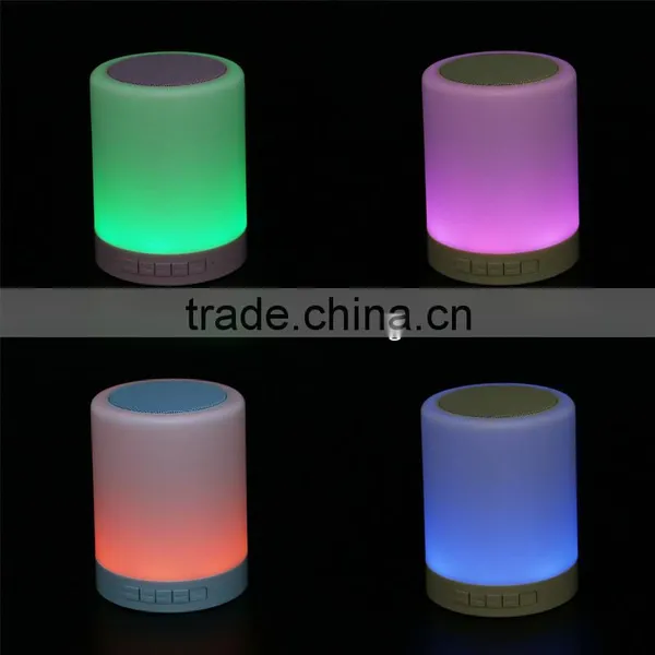 Touch Dimmable RGB Night Lamp Wireless Portable Bluetooth Speaker TF AUX Input photo-2