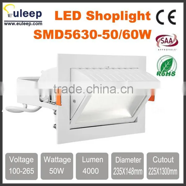 20W-30W-40W-50W LED Squaredownlight, LED Retangle Downlight, Led Shoplight,ceiling Downlight With Frosted Glass/anti-dazzle pc photo-6