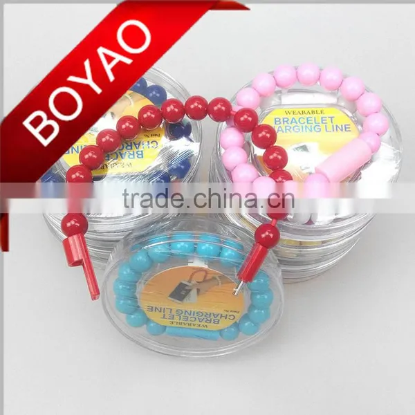 2016 High Quality Buddha Bead Bracelet Usb Cable, Wearable Bracelet Usb Cable, Bracelet Usb Cable in 1m photo-2