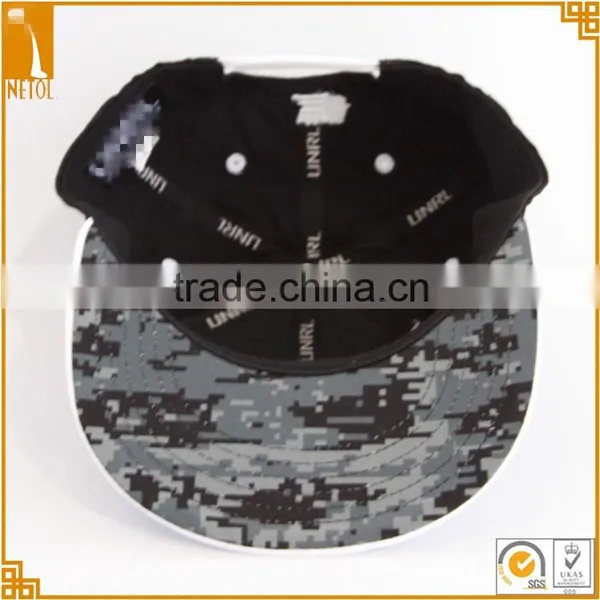 2016 Fashion 6 Panels Flat Camo Print Custom Snapback Baseball Caps photo-4