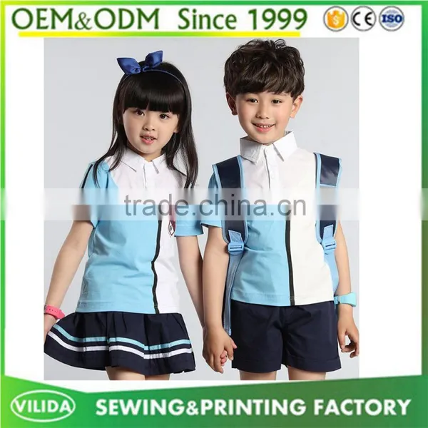 Guangzhou Manufacture Kindergarten Uniform Children's New Design Primary School Uniform photo-4