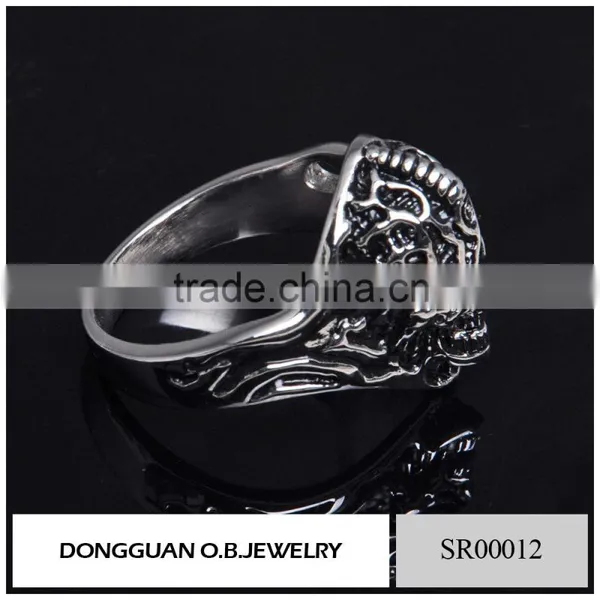 2016 Fashion New Style Skull Ring Wholesale Steel Jewelry Ring photo-3