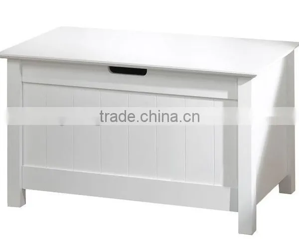 Kids Toy Box Nursery Wood Storage Organizer White