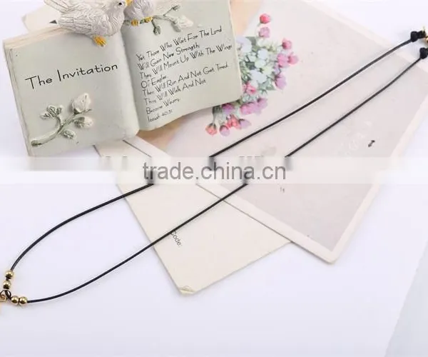 Fashionable Most Popular Simple Black Long Rope Friendship Necklace With Bear Pendant photo-3