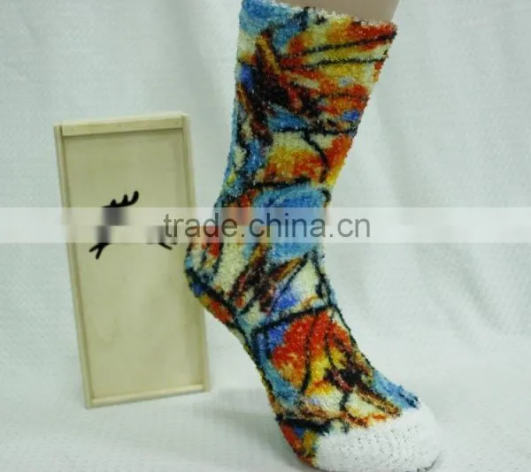 Fluffy Socks Print Arts Circle Print Fluffy Socks Home Wear photo-2