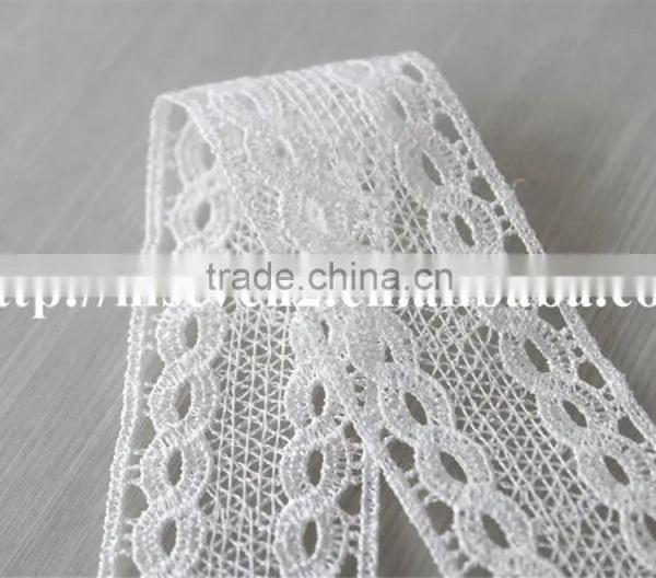 Factory Wholesale High Quality White 3cm Polyester Yarn Lace for Sale photo-4