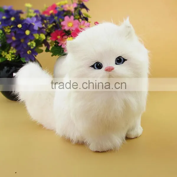 Pure Handmade Lifesize Best Selling Christmas Decoration Plush Animal Cat photo-5