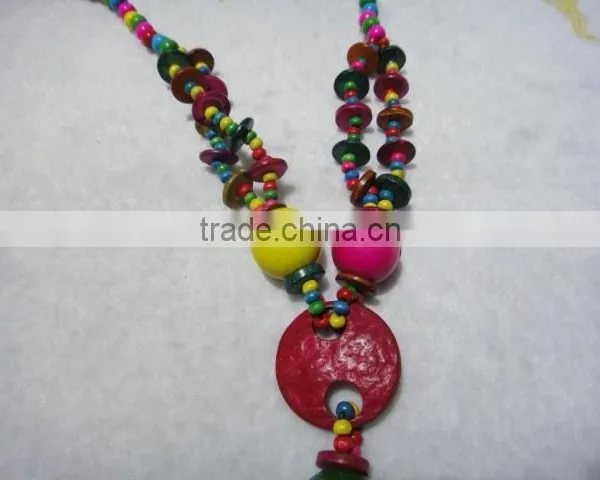 Hainan Province Natural Coconut Shell Crafts Necklace Traditional Special Fashion Jewelry Cocoa Nut Husk Wholesale