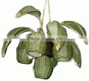 Rattan Hanging Lamp-Green