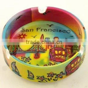 San Francisco Ashtray Neon Rainbow 4 Inch Ceramic photo-2