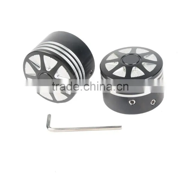 Black Front Axle Nut Cover Bolt For Touring Softail Road King Glide FLTR photo-6