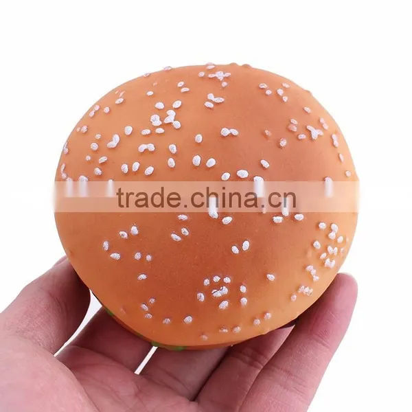 Evade Glue Dog Toys Squeak Toys Shape Like Hamburger photo-3