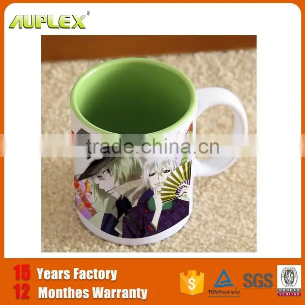 Popular 11oz Porcelain Mug Inner Colorful Blank Sublimation Printing Mug photo-5