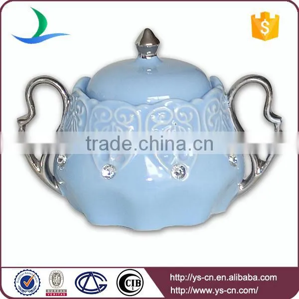 Hotel& Restaurant &daily Use Blue Ceramic Coffee Tea Set photo-6