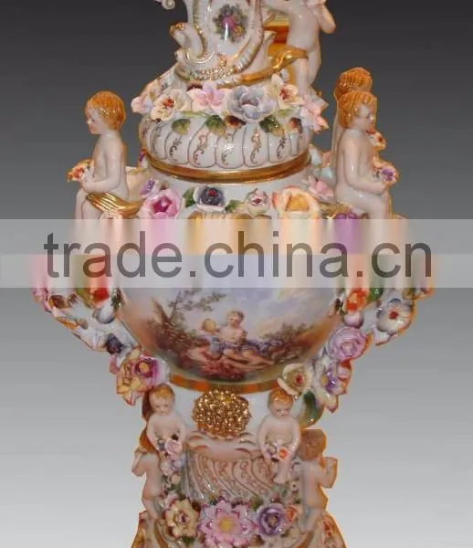 Floral Design Ceramic Whorl Prize Cup, Spring Spirit Blue Prize Cup photo-2