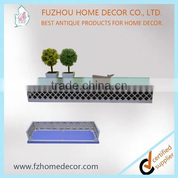 Wall Mounted Metal Shelf With Punching Board Decorative Part photo-2