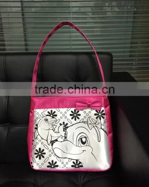 Animation Style DIY Schoolbag Graffiti Bag Children Clutch Wallet Hand Bags photo-3