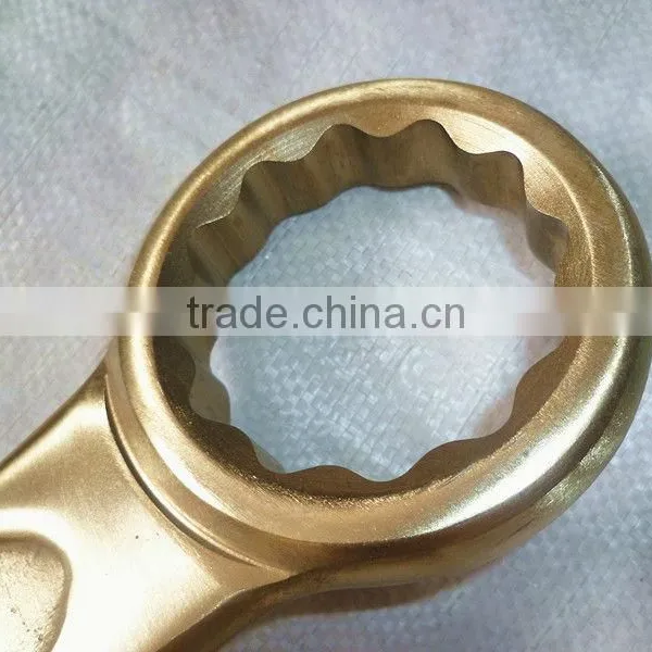 14mm Ring Slogging Spanner Hammer Striking Box End Wrench Al-Br Alloy Spanner photo-5