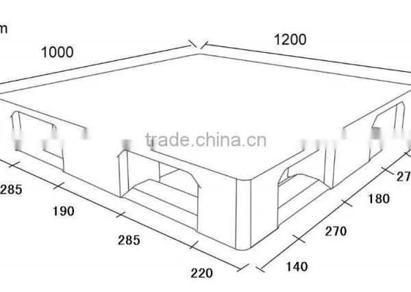 1200*1000*150 Single Rack Plastic Pallet photo-2