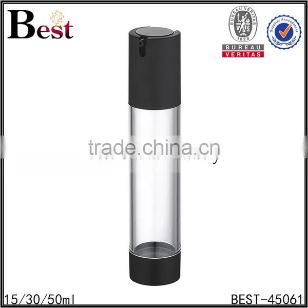15ml 30ml 50ml Black Plastic Cosmetic Airless Pump Bottle Pet Bottles Cosmetic Airless Pump Bottle photo-5