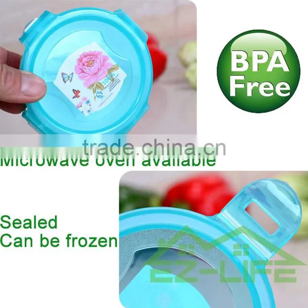 BPA Free Microwavable Refrigerator Round Plastic Food Storage Container With Lids photo-2