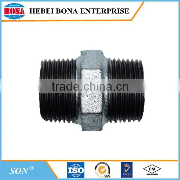 Good Quality Malleable Cast Iron Hexagon Pipe Nipple photo-3