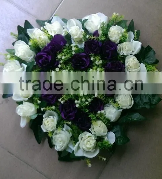 40*38cm Real Touch Silk Cloth Artificial Flower Wall Wedding Backdrop Decoration photo-2