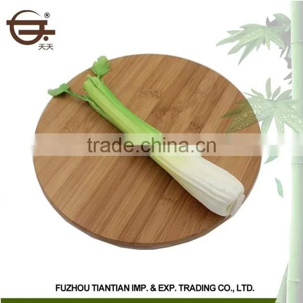2016 Most Popular Eco-Friendly Natural High Quality Round Baoboo Cutting Board